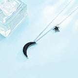 MloveAcc Moon & Star Tales Pendant Necklace 925 Silver