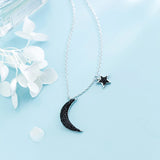 MloveAcc Moon & Star Tales Pendant Necklace 925 Silver