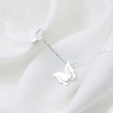 MloveAcc 925 Silver Sweet Butterfly Pendant Necklaces