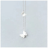 MloveAcc 925 Silver Sweet Butterfly Pendant Necklaces