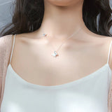 MloveAcc 925 Silver Sweet Butterfly Pendant Necklaces
