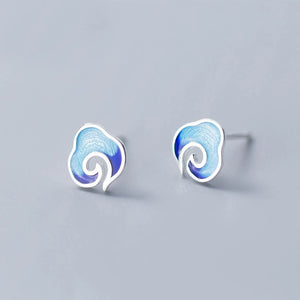 MloveAcc 925 Silver Cloud Stud Earrings Jewelry