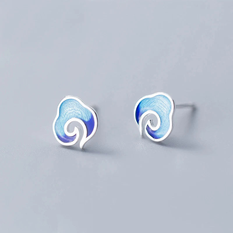 MloveAcc 925 Silver Cloud Stud Earrings Jewelry