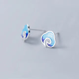 MloveAcc 925 Silver Cloud Stud Earrings Jewelry