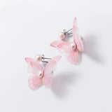 S925 Sterling Silver Butterfly Drop Earrings