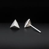 925 Silver Triangle Stud Earrings Women