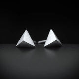 925 Silver Triangle Stud Earrings Women