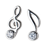 MloveAcc 925 Sterling Silver Music Note Stud Earrings
