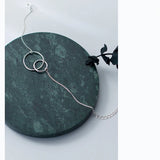 MloveAcc 925 Silver Double Loop Linked Bracelet