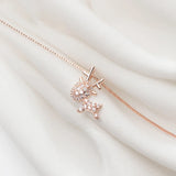 925 Silver Elk Deer Charm Pendant Necklace Christmas Jewelry