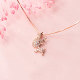 925 Silver Elk Deer Charm Pendant Necklace Christmas Jewelry