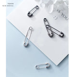 925 Silver Pin Brooch Earrings Hoops for Girls