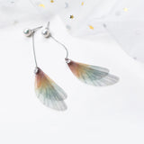 925 Silver Shell Pearl Butterfly Wings Earrings