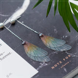 925 Silver Shell Pearl Butterfly Wings Earrings