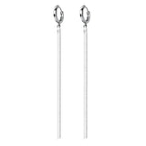 MloveAcc 925 Silver Tassel Earrings, Snake Chain Hoops