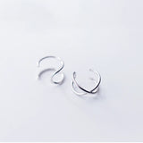 MloveAcc Double-layer Sterling Silver Ear Clip Earrings