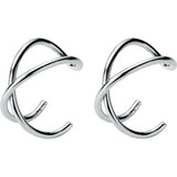 MloveAcc Double-layer Sterling Silver Ear Clip Earrings