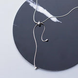 MloveAcc S925 Silver Snake Chain Pendant Necklace Choker Adjustable