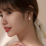 MloveAcc Flower Cut Pattern 925 Sterling Silver Hoop Earrings