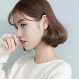 MloveAcc Twisted Shape Hoop Earrings 925 Silver Huggie Earrings