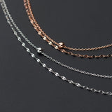 MloveAcc Rose Necklace 925 Sterling Silver Double Necklace Present
