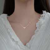MloveAcc Silver Butterfly Necklace 925 Sterling Silver Pendant Women