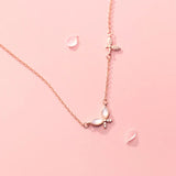 MloveAcc Silver Butterfly Necklace 925 Sterling Silver Pendant Women