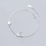 MloveAcc Silver Butterfly Bracelet 925 Sterling Silver Chain Jewelry