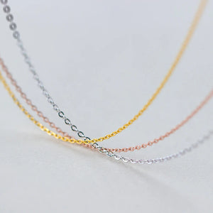MloveAcc 925 Sterling Silver Chain Necklace 40cm/45cm for Women