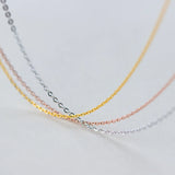 MloveAcc 925 Sterling Silver Chain Necklace 40cm/45cm for Women