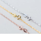 MloveAcc 925 Sterling Silver Chain Necklace 40cm/45cm for Women