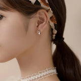 MloveAcc Silver Earrings 925 Sterling Silver Hoop Earrings Women Lady