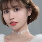 MloveAcc 925 Silver Long Drop Earrings with CZ for Women
