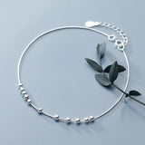 MloveAcc Silver Beads Anklets for Women Sterling Silver 925 Foot Jewelry