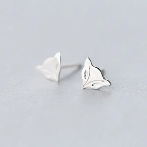 MloveAcc Fox Stud Earrings 925 Sterling Silver Jewelry