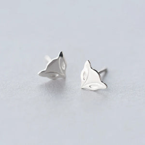 MloveAcc Fox Stud Earrings 925 Sterling Silver Jewelry