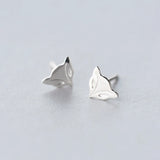 MloveAcc Fox Stud Earrings 925 Sterling Silver Jewelry
