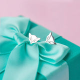 MloveAcc Fox Stud Earrings 925 Sterling Silver Jewelry