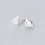 MloveAcc Fox Stud Earrings 925 Sterling Silver Jewelry