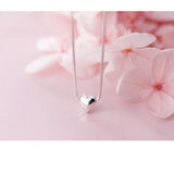 MloveAcc Smooth Heart Pendant Necklace 925 Sterling Silver