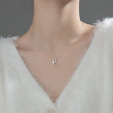 Crystal Cat Pendant Moon Choker Necklace for Women