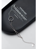 925 Silver Chain Link Mix Bangles Bracelets for Women