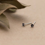 MloveAcc Vintage Silver Flower Stud Earrings 925 Sterling Silver