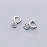 MloveAcc 925 Sterling Silver CZ Heart Women Hoop Earrings