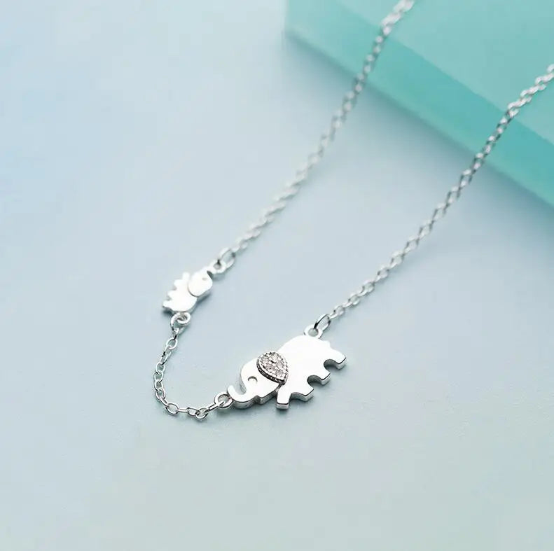 MloveAcc Elephant Necklace 925 Sterling Silver Pendants