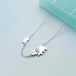 MloveAcc Elephant Necklace 925 Sterling Silver Pendants