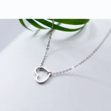 MloveAcc 925 Silver Heart Pendant Necklace Choker Gift