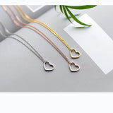 MloveAcc 925 Silver Heart Pendant Necklace Choker Gift