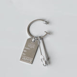 Nameplate Letter Earring Label Pin Exaggerated Multi-Element Accessories