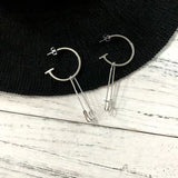 Nameplate Letter Earring Label Pin Exaggerated Multi-Element Accessories
